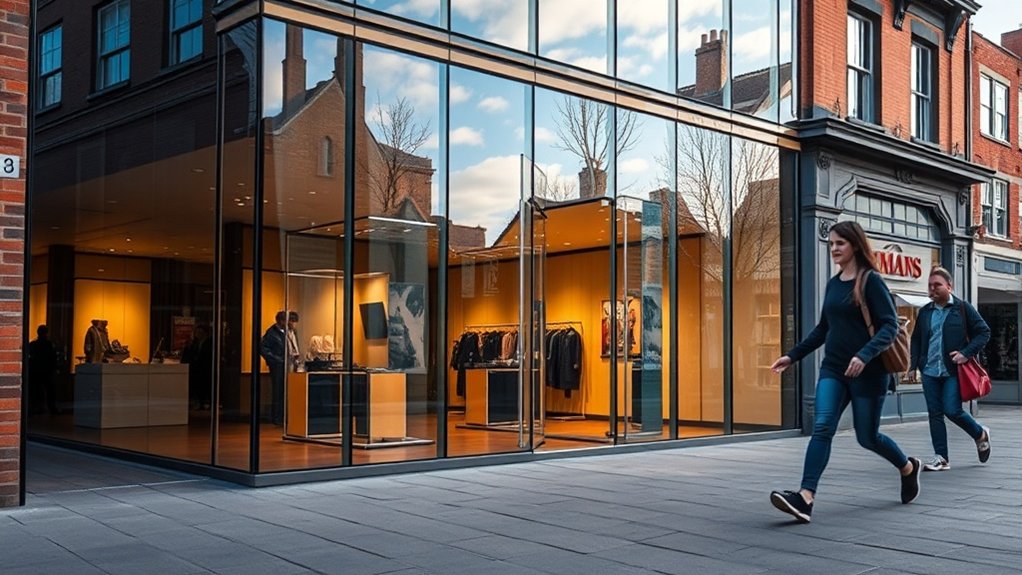 Shop Front Glazing Shreding Green