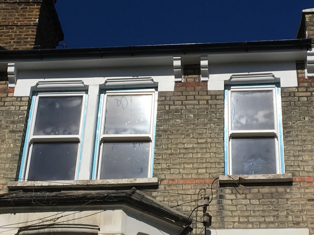 New uPVC sash windows fitted on Victorian terrace in Iver